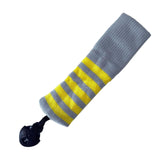 Maxbell Golf Iron Head Covers Head Shaft Protector Knitted Gift Grey Yellow Stripe - Aladdin Shoppers