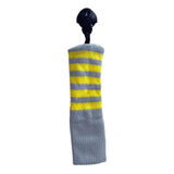 Maxbell Golf Iron Head Covers Head Shaft Protector Knitted Gift Grey Yellow Stripe - Aladdin Shoppers