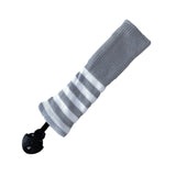 Maxbell Golf Iron Head Covers Head Shaft Protector Knitted Gift Grey White Stripe - Aladdin Shoppers