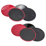 Maxbell 1Pair Fitness Gliding Discs Core Sliders for Home Gym Rhomb Texture Black - Aladdin Shoppers