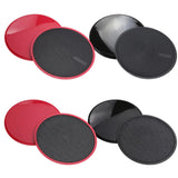 Maxbell 1Pair Fitness Gliding Discs Core Sliders for Home Gym Rhomb Texture Black - Aladdin Shoppers