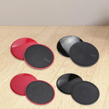 Maxbell 1Pair Fitness Gliding Discs Core Sliders for Home Gym Rhomb Texture Black - Aladdin Shoppers