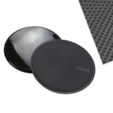 Maxbell 1Pair Fitness Gliding Discs Core Sliders for Home Gym Rhomb Texture Black - Aladdin Shoppers