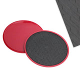 Maxbell 1Pair Fitness Gliding Discs Core Sliders for Home Gym Rhomb Texture Black - Aladdin Shoppers