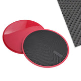 Maxbell 1Pair Fitness Gliding Discs Core Sliders for Home Gym Rhomb Texture Black - Aladdin Shoppers