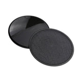 Maxbell 1Pair Fitness Gliding Discs Core Sliders for Home Gym Rhomb Texture Black - Aladdin Shoppers