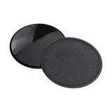 Maxbell 1Pair Fitness Gliding Discs Core Sliders for Home Gym Rhomb Texture Black - Aladdin Shoppers