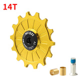 Maxbell Bike Rear Derailleur Pulley 11T - 17T Jockey Wheel Guide Roller 14T Gold - Aladdin Shoppers