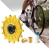 Maxbell Bike Rear Derailleur Pulley 11T - 17T Jockey Wheel Guide Roller 14T Gold - Aladdin Shoppers