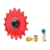 Maxbell Bike Rear Derailleur Pulley 11T - 17T Jockey Wheel Guide Roller 16T Red - Aladdin Shoppers