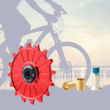Maxbell Bike Rear Derailleur Pulley 11T - 17T Jockey Wheel Guide Roller 16T Red - Aladdin Shoppers