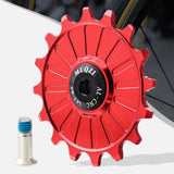 Maxbell Bike Rear Derailleur Pulley 11T - 17T Jockey Wheel Guide Roller 16T Red - Aladdin Shoppers