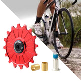 Maxbell Bike Rear Derailleur Pulley 11T - 17T Jockey Wheel Guide Roller 16T Red - Aladdin Shoppers