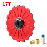 Maxbell Bike Rear Derailleur Pulley 11T - 17T Jockey Wheel Guide Roller 17T Red - Aladdin Shoppers