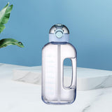 Maxbell Large Water Bottle Hydration Drinking Jug with Straw for Exercise Gym Blue - Aladdin Shoppers