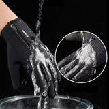 Maxbell Windproof Snow Gloves with Zipper Heat Keep for Driving Cycling Men Women Gray S - Aladdin Shoppers