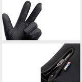 Maxbell Windproof Snow Gloves with Zipper Heat Keep for Driving Cycling Men Women Gray S - Aladdin Shoppers