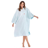 Maxbell Beach Poncho Long Sleeve Super Cosy Quick Dry Beach Towel Surf Swim Blue - Aladdin Shoppers