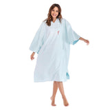 Maxbell Beach Poncho Long Sleeve Super Cosy Quick Dry Beach Towel Surf Swim Blue - Aladdin Shoppers