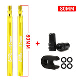 Maxbell Presta Value Extender Values Extension with Core & Adaptor 2pcs Gold 80mm - Aladdin Shoppers