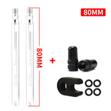 Maxbell Presta Value Extender Values Extension with Core & Adaptor 2pcs Silver 80mm - Aladdin Shoppers