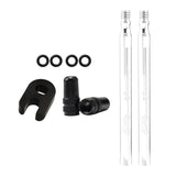 Maxbell Presta Value Extender Values Extension with Core & Adaptor 2pcs Silver 80mm - Aladdin Shoppers