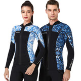 Maxbell Wetsuit Top 3mm Neoprene Adults for Water Sports in Cold Water XXL Men Blue - Aladdin Shoppers