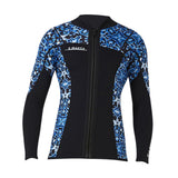 Maxbell Wetsuit Top 3mm Neoprene Adults for Water Sports in Cold Water XXL Men Blue - Aladdin Shoppers