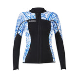 Maxbell Wetsuit Top 3mm Neoprene Adults for Water Sports in Cold Water M Women Blue - Aladdin Shoppers