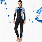 Maxbell Wetsuit Top 3mm Neoprene Adults for Water Sports in Cold Water M Women Blue - Aladdin Shoppers