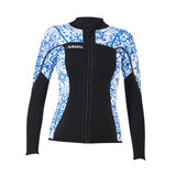 Maxbell Wetsuit Top 3mm Neoprene Adults for Water Sports in Cold Water M Women Blue - Aladdin Shoppers