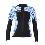 Maxbell Wetsuit Top 3mm Neoprene Adults for Water Sports in Cold Water M Women Blue - Aladdin Shoppers