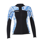 Maxbell Wetsuit Top 3mm Neoprene Adults for Water Sports in Cold Water L Women Blue - Aladdin Shoppers