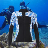 Maxbell Wetsuit Top 3mm Neoprene Adults for Water Sports in Cold Water L Women Blue - Aladdin Shoppers