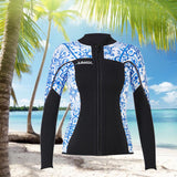 Maxbell Wetsuit Top 3mm Neoprene Adults for Water Sports in Cold Water L Women Blue - Aladdin Shoppers