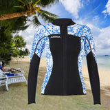 Maxbell Wetsuit Top 3mm Neoprene Adults for Water Sports in Cold Water L Women Blue - Aladdin Shoppers