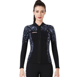 Maxbell Wetsuit Top 3mm Neoprene Adults for Water Sports in Cold Water M Women Grey - Aladdin Shoppers