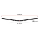 Maxbell 31.8*780mm Bicycle Riser Bar Aluminum Alloy MTB Bike Handlebar Blue - Aladdin Shoppers