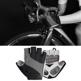 Maxbell Half Finger Cycling Gloves Bike Bicycle Fingerless Women Men Gloves Black XL - Aladdin Shoppers