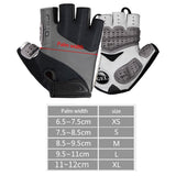 Maxbell Half Finger Cycling Gloves Bike Bicycle Fingerless Women Men Gloves Black XL - Aladdin Shoppers