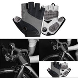 Maxbell Half Finger Cycling Gloves Bike Bicycle Fingerless Women Men Gloves Black XL - Aladdin Shoppers