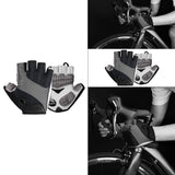 Maxbell Half Finger Cycling Gloves Bike Bicycle Fingerless Women Men Gloves Black XL - Aladdin Shoppers
