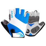 Maxbell Half Finger Cycling Gloves Bike Bicycle Fingerless Women Men Gloves Blue M - Aladdin Shoppers