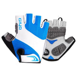 Maxbell Half Finger Cycling Gloves Bike Bicycle Fingerless Women Men Gloves Blue M - Aladdin Shoppers