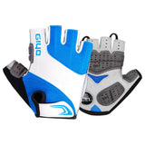 Maxbell Half Finger Cycling Gloves Bike Bicycle Fingerless Women Men Gloves Blue M - Aladdin Shoppers