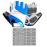 Maxbell Half Finger Cycling Gloves Bike Bicycle Fingerless Women Men Gloves Blue M - Aladdin Shoppers