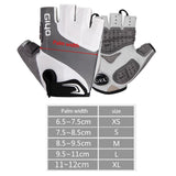 Maxbell Half Finger Cycling Gloves Bike Bicycle Fingerless Women Men Gloves Grey L - Aladdin Shoppers