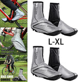 Maxbell Winter Cycling Shoe Cover Fleece Waterproof Overshoes for MTB Riding Bike L - Aladdin Shoppers