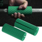 Maxbell 2x Silicone Grips 1Pair Tool Thick for Gym Dumbbell Training Weightlifting green - Aladdin Shoppers