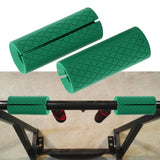 Maxbell 2x Silicone Grips 1Pair Tool Thick for Gym Dumbbell Training Weightlifting green - Aladdin Shoppers